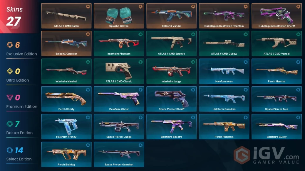 Valorant | EU /Bubblegum Deathwish Phantom-SplashX Gloves-SplashX Vandal-SplashX Operator-Bubblegum Deathwish Sheriff-ATLAS // CMD Baton/ CHANGEABLE MAİL