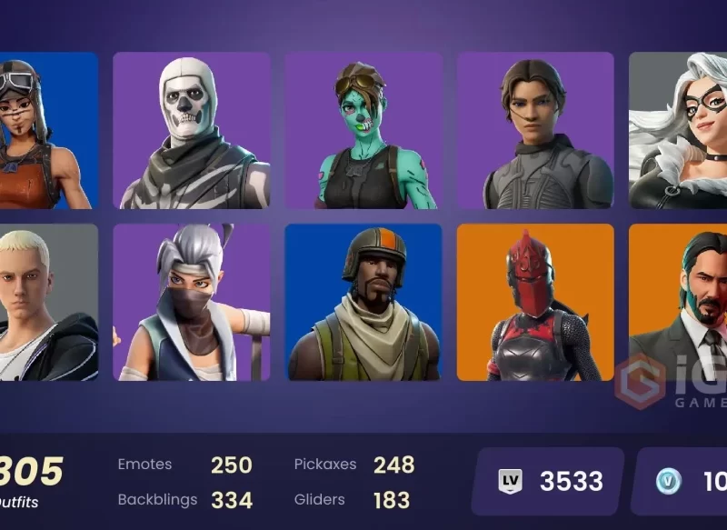Fortnite | [ALL PLATFORMS]-304 Skin-275.000 V-bucks Spend-Psycho Bandit-Renegade Raider-Hunter-FNCS 3:1 Champion-Black Cat-Chani-Aerial Assault Trooper