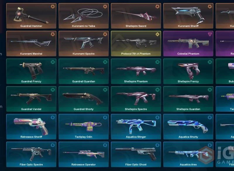 Valorant | EU / 35 skins / Protocol 781-A Phantom / Kuronami no Yaiba / Kuronami Vandal / Guardrail Hammer / KURONAMI BANDLEMam337