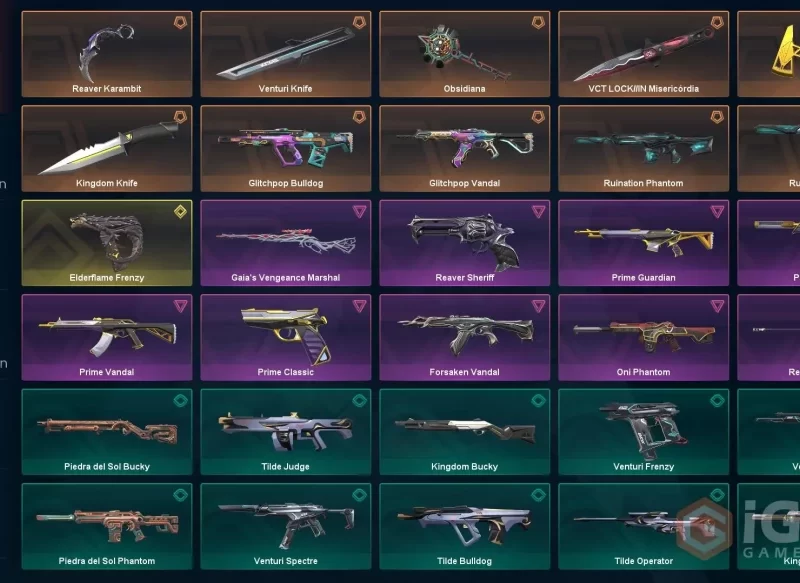 Valorant | NA / 77 skins / 6 Knifes / VCT LOCK//IN Misericórdia / Reaver Karambit / Glitchpop Vandal / Oni PhantomMam381