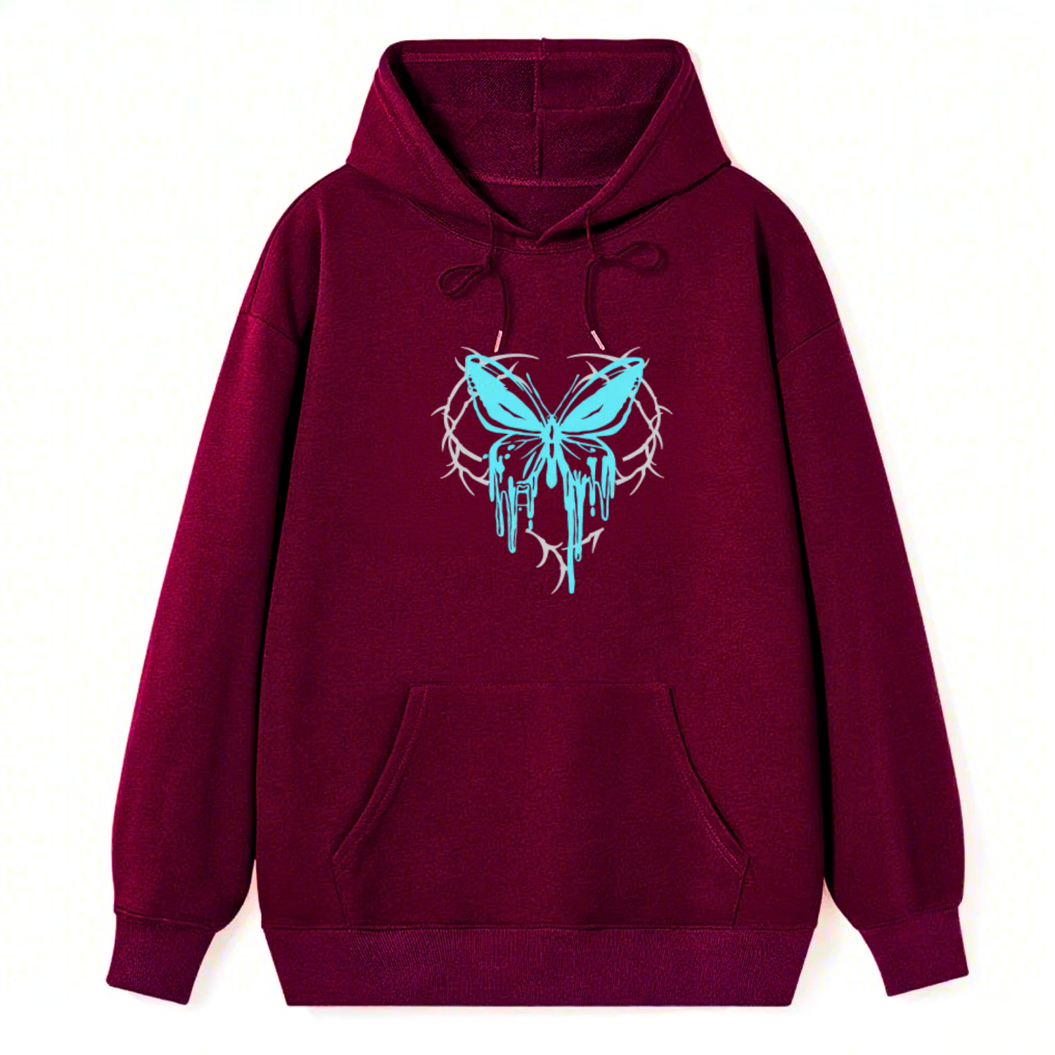 Red Butterfly Punk Classic Hoodie - Image 4