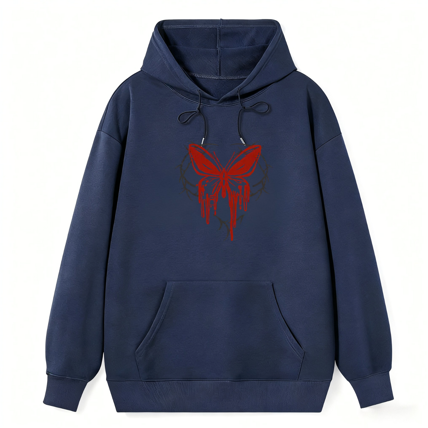 Red Butterfly Punk Classic Hoodie - Image 3