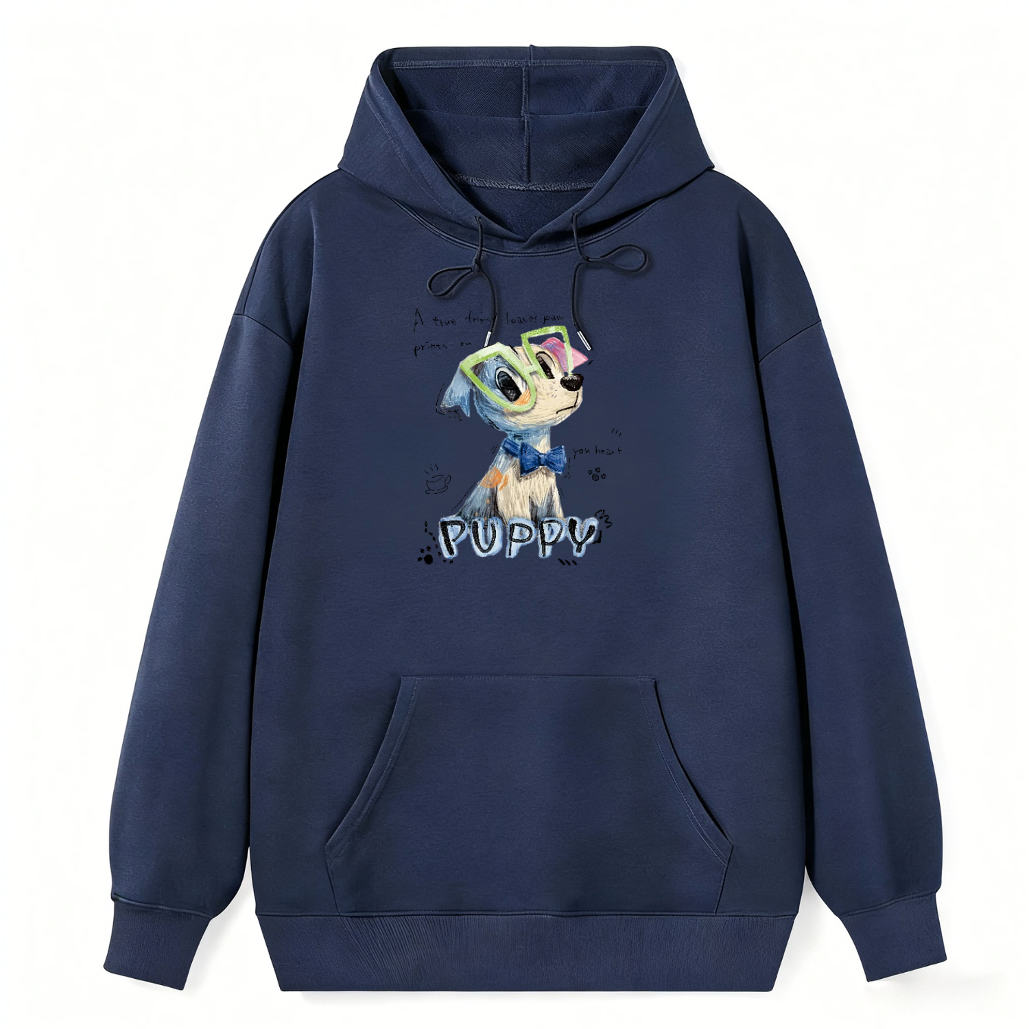 Puppy Glasses Classic Hoodie - Image 3