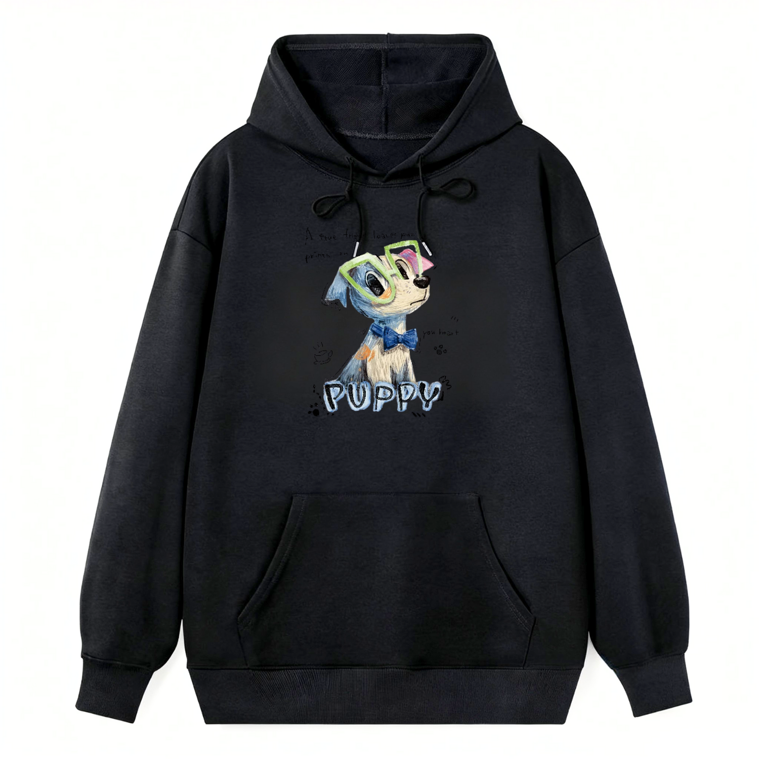 Puppy Glasses Classic Hoodie - Image 4