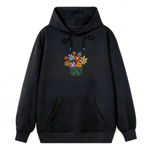Colorful Flowers Preppy Classic Hoodie