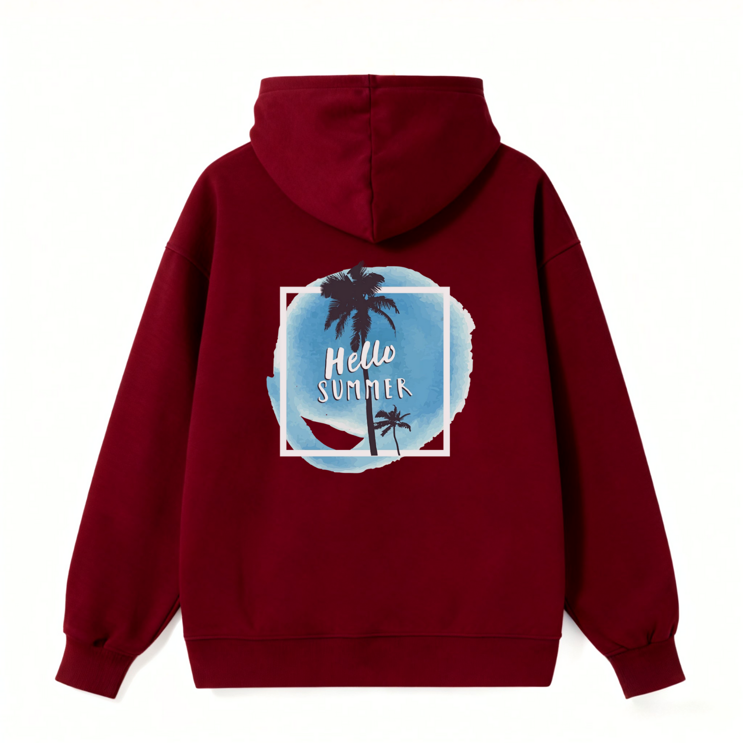 Hello Summer Palm Tree Classic Hoodie - Image 3