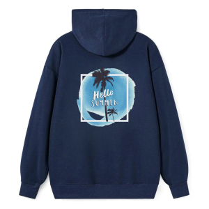 Hello Summer Palm Tree Classic Hoodie