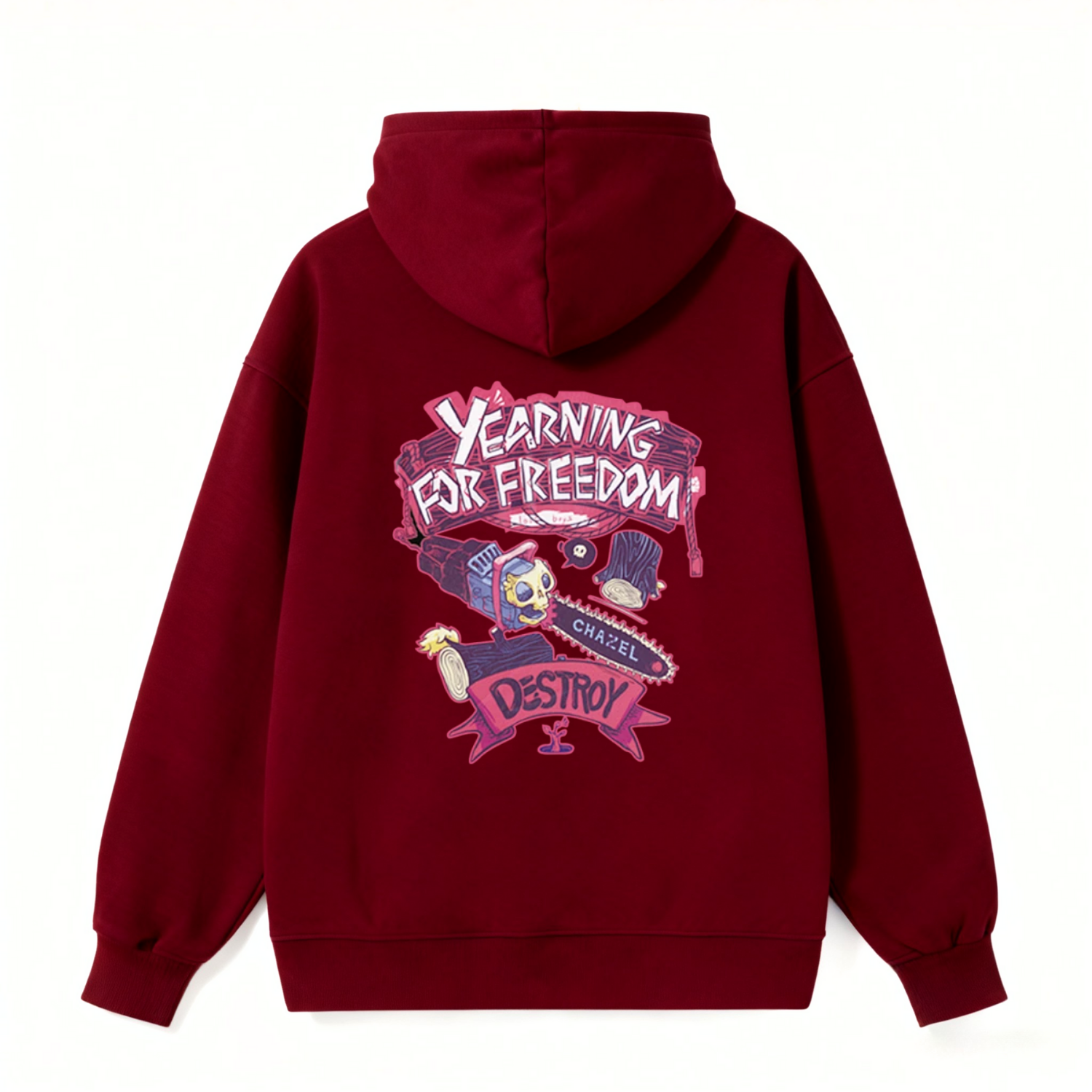 Yearning For Freedom Chainsaw Classic Hoodie - Image 4