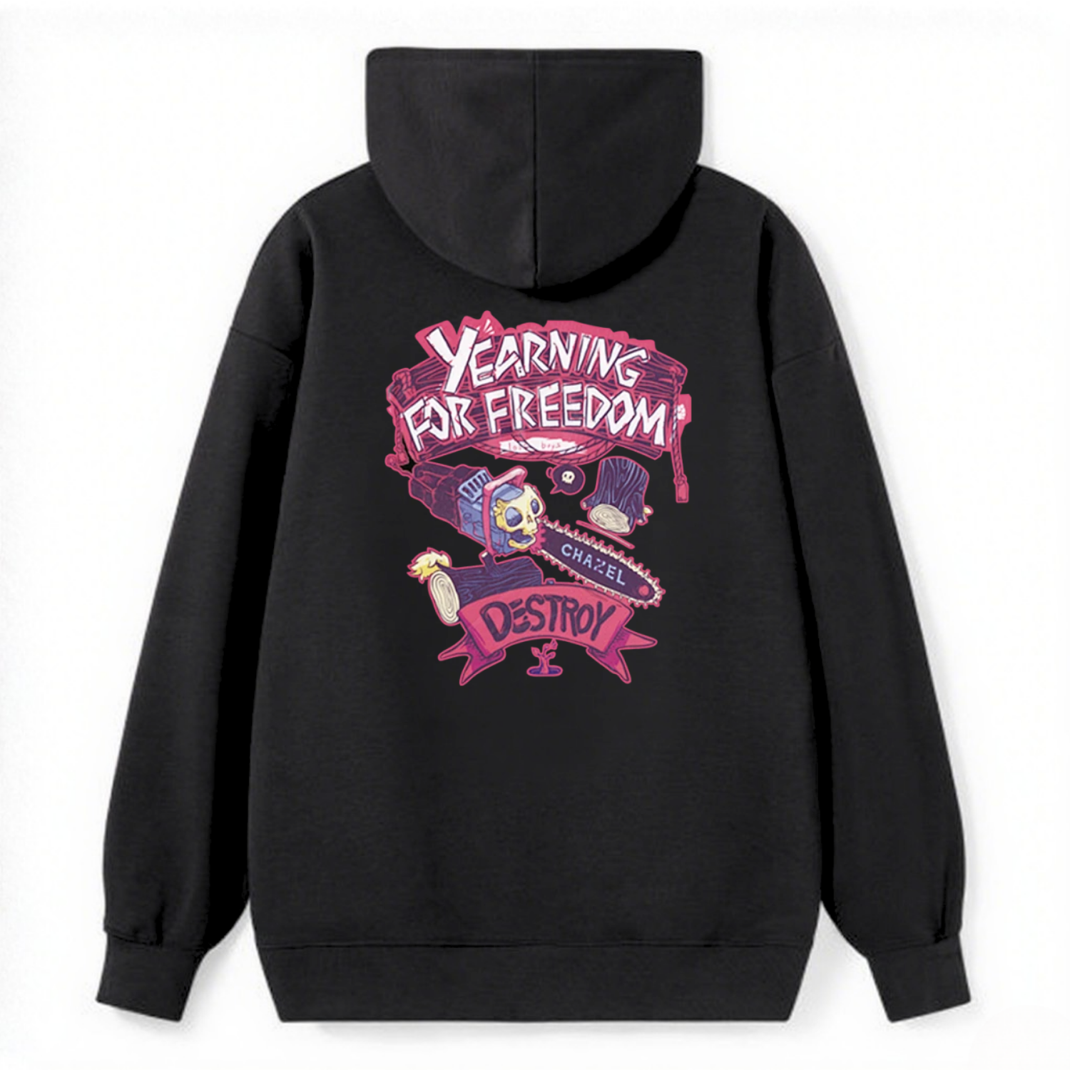 Yearning For Freedom Chainsaw Classic Hoodie - Image 3