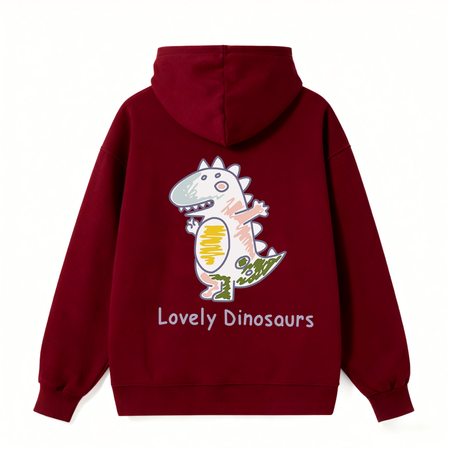 Lovely Dinosaur Cartoon Classic Hoodie - Image 4