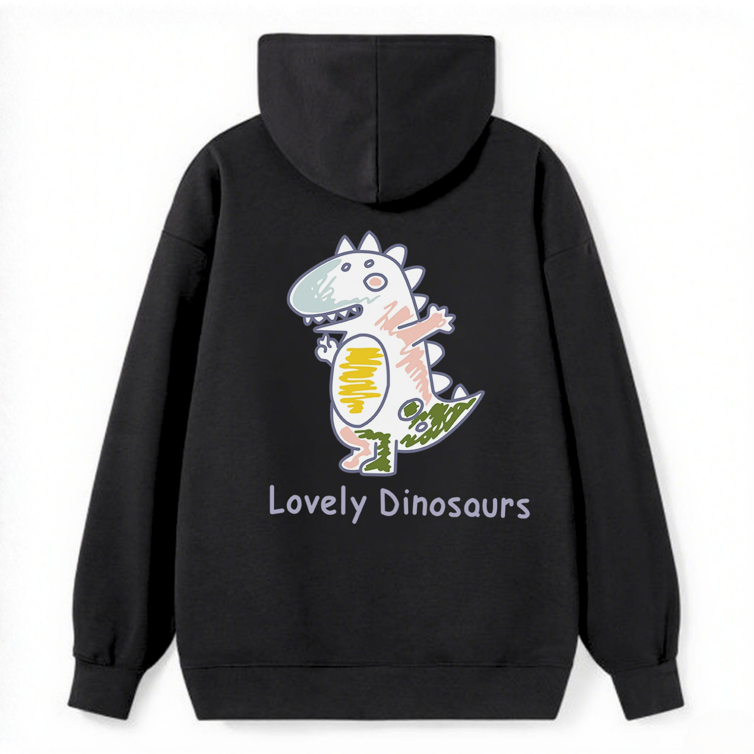 Lovely Dinosaur Cartoon Classic Hoodie