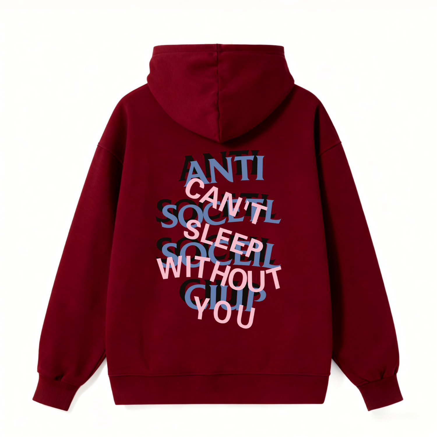 Anti Social Club Typography Classic Hoodie - Image 3