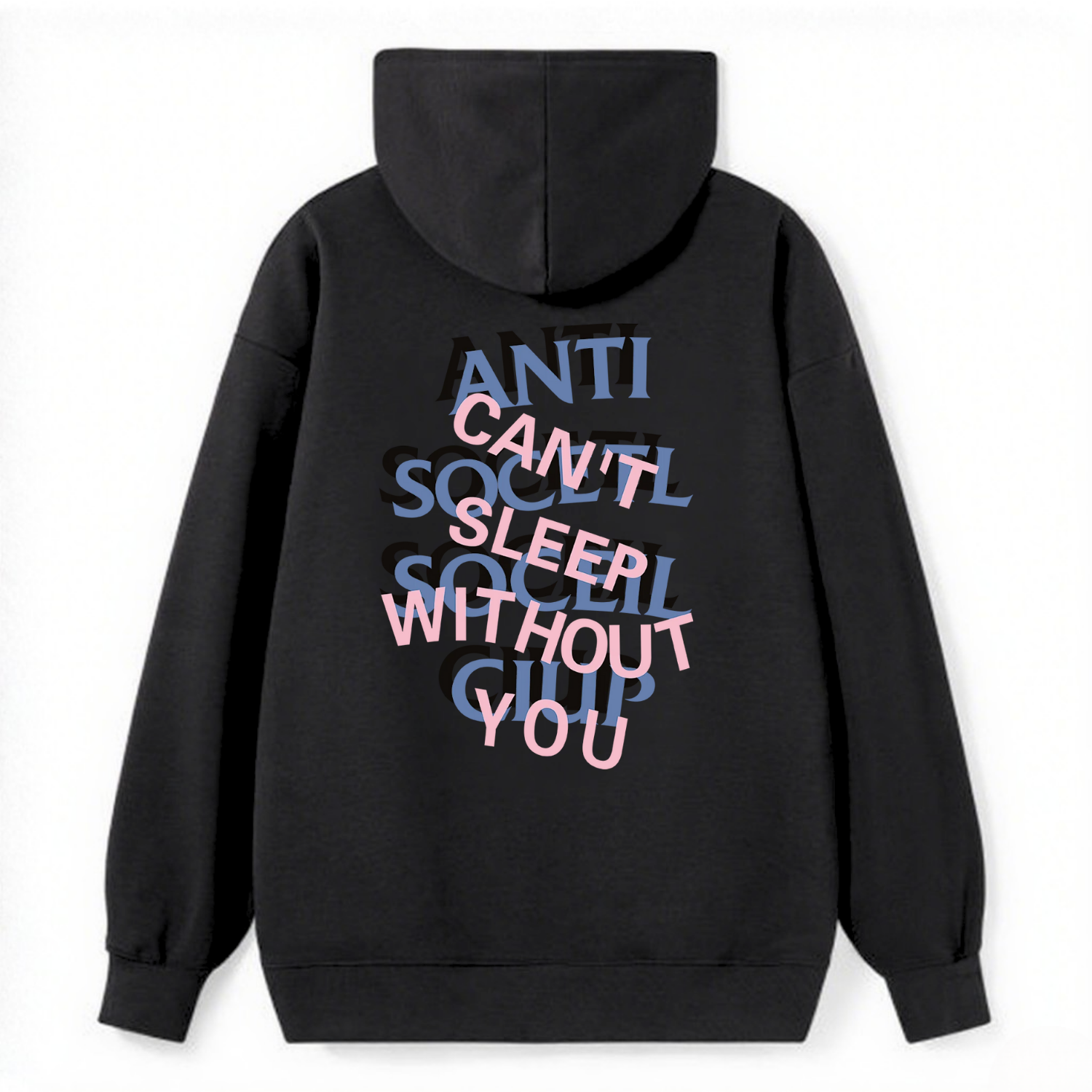 Anti Social Club Typography Classic Hoodie