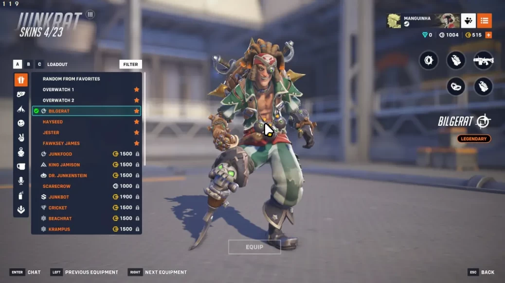 Overwatch 2 | JINKRAT 4 LEG SKINS / BLACKHARDT / DOOMEIST / Total 11 legendary skins / Mei / see the picture / Please Read Description